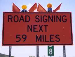 [Road Signing Next 59 Miles]